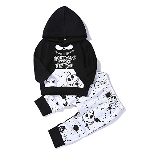 Ropa Bebe, Niños Bebés Otoño Invierno Sudaderas con Capucha Ropa Camisas Recién Nacido Niño Manga Larga Imprimir Top + Pantalones Conjunto Traje（6-12mes ）