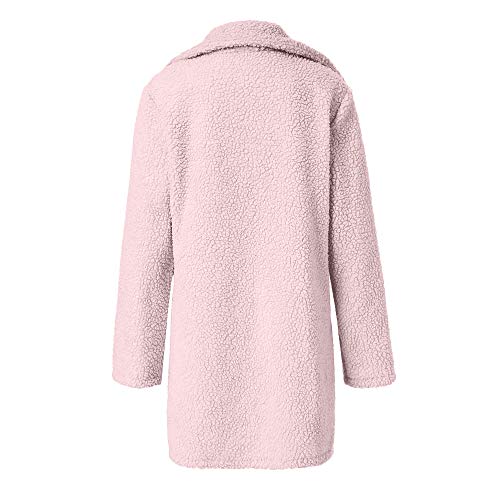 Ropa de Abrigo Lana sintética Mujer Invierno,PAOLIAN Chaquetas Cárdigans Largas Rebajas otoño Señora Chaquetón Acolchado Caliente Trenca Parka de Solapa Doble Cara Terciopelo