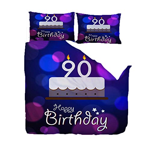Ropa De Cama 1 Funda Nórdica Y 2 Funda De Almohada 200X200CM Suave y Confortable Navidad Juegos De Cama Adulto Niño Unisexo Moda Lujoso Casa Lecho - 90 Aniversario del fútbol