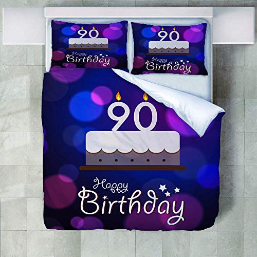 Ropa De Cama 1 Funda Nórdica Y 2 Funda De Almohada 200X200CM Suave y Confortable Navidad Juegos De Cama Adulto Niño Unisexo Moda Lujoso Casa Lecho - 90 Aniversario del fútbol