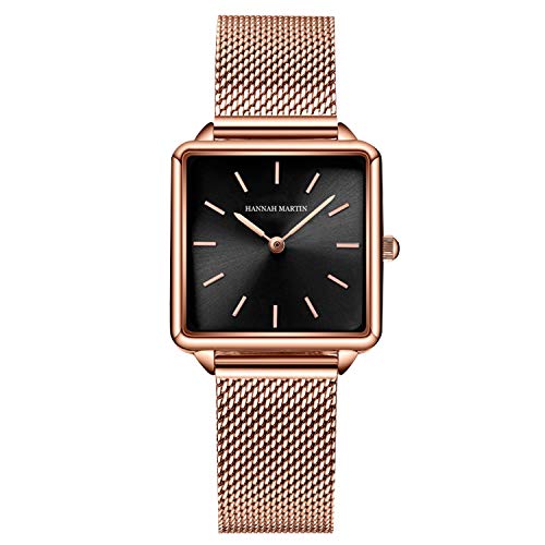 RORIOS Mujer Relojes de Pulsera Cuarzo Analogico Relojes para Dama Minimalismo Mesh Strap Moda Ladies Watches