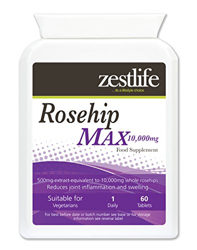 ROSA MOSQUETA 2000mg 2 x 60 de alto contenido de vitamina C , contiene vitaminas A , B y D , flavonoides antioxidantes y ácidos grasos esenciales . Propiedades anti - inflamatorias que ayudan en la osteoartritis y la artritis reumatoide. Contiene esterole