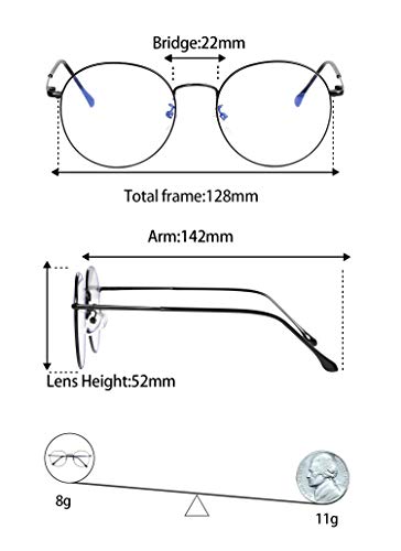 ROSA&ROSE Gafas para Ordenador Anti luz Azul - Gafas con Filtro de luz Azul bloqueo de luz azul Evita la Fatiga Ocular para Hombre y Mujer