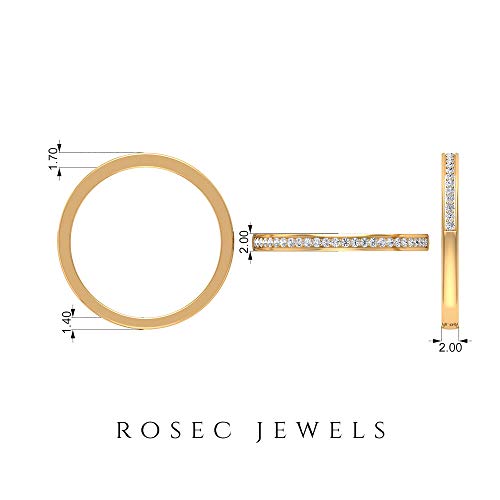 Rosec Jewels 14 quilates oro amarillo round-brilliant-shape H-I Diamond