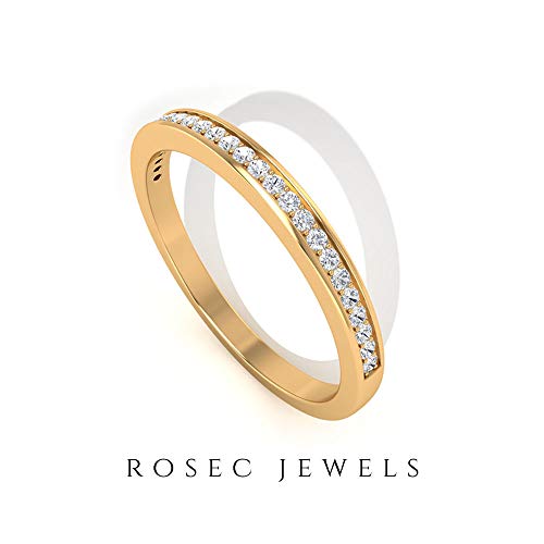 Rosec Jewels 14 quilates oro amarillo round-brilliant-shape H-I Diamond