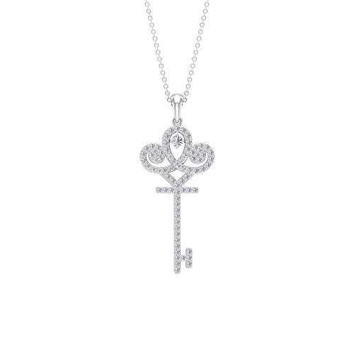 Rosec Jewels 92.5 plata de ley round-brilliant-shape H-I Diamond