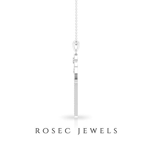 Rosec Jewels 92.5 plata de ley round-brilliant-shape H-I Diamond