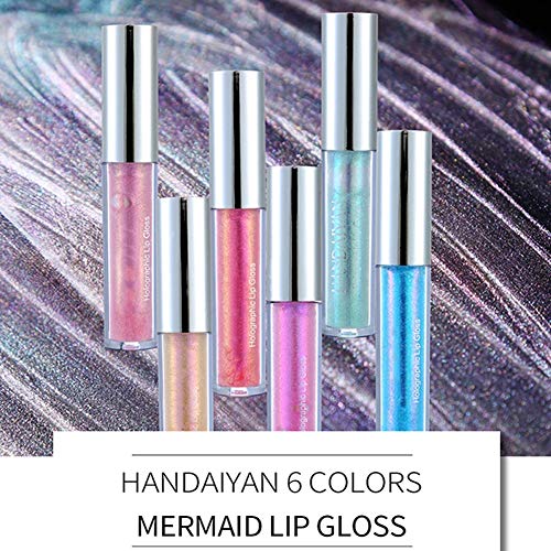 Rotekt HANDAIYAN 6pcs Brillo labial brillante Glaseado Hidratante Lápiz labial líquido de larga duración Herramienta cosmética