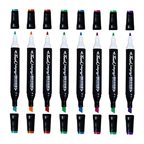 Rotulador de 80 Colores Marker Pen Marcadores Manga Creativos de Certificación SGS Rotulador Alcohol de Punta Doble ara Acuarela Graffiti para Principiantes Set de Rotuladores de Boceto Hecho a Mano