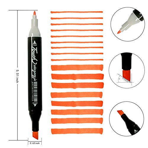 Rotulador de 80 Colores Marker Pen Marcadores Manga Creativos de Certificación SGS Rotulador Alcohol de Punta Doble ara Acuarela Graffiti para Principiantes Set de Rotuladores de Boceto Hecho a Mano