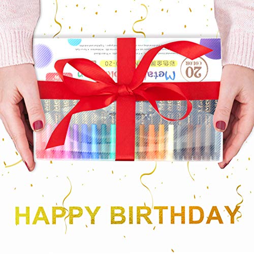 Rotuladores Metálicos, RATEL 20 PCS brillantes Marcador Metálico para manualidades de bricolaje, pintura rupestre, álbum de fotos de bricolaje Rotuladores Metalizados para cerámica-Punta de 2 mm