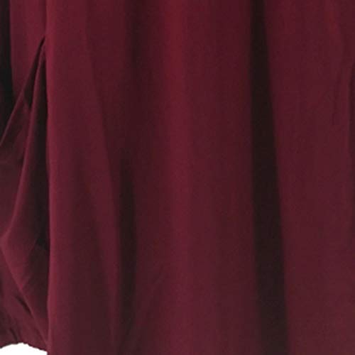 routinfly - Vestido de noche para mujer, de manga larga, monocromo, con escote redondo, con mangas largas, tallas S-3XL, color Rojo, talla Small