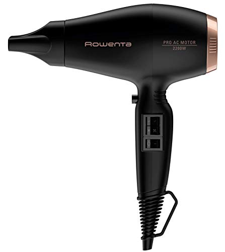 Rowenta Compact Pro+ CV6930 Secador de pelo profesional 2200 W, con motor AC duradero, formato compacto, golpe aire frío, rendimiento rápido y eficiente, boquilla concentradora alta precisión de 9 mm