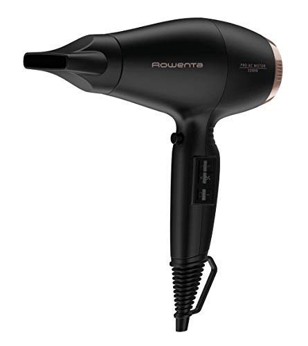 Rowenta Compact Pro+ CV6930 Secador de pelo profesional 2200 W, con motor AC duradero, formato compacto, golpe aire frío, rendimiento rápido y eficiente, boquilla concentradora alta precisión de 9 mm