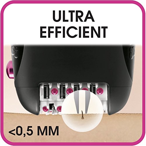 Rowenta Flower Love EP2832F0 - Depiladora, 2 velocidades, 24 pinzas, accesorios para el rostro y de Iniciación, negro