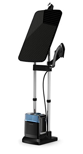 Rowenta QR2021 IXEO Power - Plancha con caldera de alta presión y ASSE integrada con 3 posiciones, higiene y manchas de batería, potente y versátil, 5,8 bar, 2170 W, 1,1 litros, negro/azul