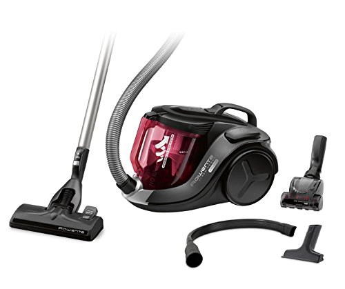 Rowenta RO6963EA X-Trem Power - Aspirador 4A, ciclónico sin bolsa, depósito 2.5 L, boquilla ranuras XXL, cepillo tapicería, mini turbo brush, tubo telescópico, nivel de ruido 75 dB