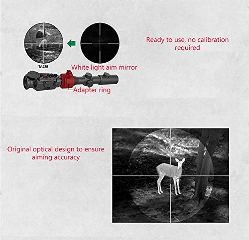 RSGK Imagen térmica Detector térmico de visión Nocturna Imagen térmica Visor monocular con Video de Alta resolución, telémetro, brújula electrónica, Aplicaciones iOS y Android