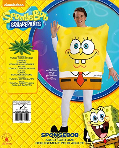 Rubies - Disfraz Oficial de Bob Esponja para Adulto, Talla única