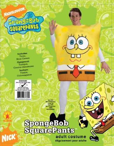 Rubies - Disfraz Oficial de Bob Esponja para Adulto, Talla única