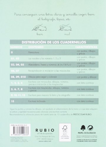 Rubio C-10 - Cuaderno caligrafía (Escritura RUBIO)