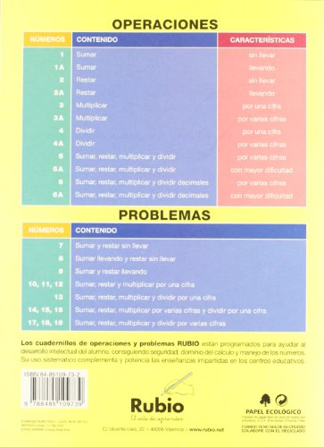 Rubio PR-18 - Cuaderno problemas (Operaciones y Problemas RUBIO)
