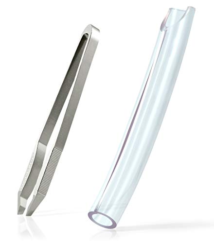 Rubis Sweezer - Pinzas de Depilar - Pinza de aluminio - Depilacion de para Cejas y Pelo Facial - (oblicua / slant, plateado)
