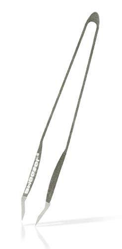 Rubis Sweezer - Pinzas de Depilar - Pinza de aluminio - Depilacion de para Cejas y Pelo Facial - (oblicua / slant, plateado)