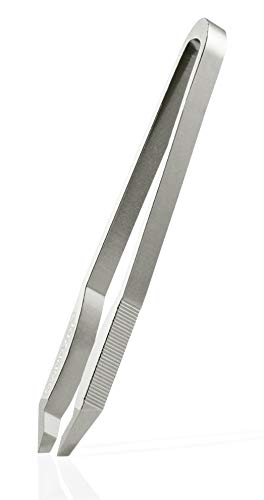 Rubis Sweezer - Pinzas de Depilar - Pinza de aluminio - Depilacion de para Cejas y Pelo Facial - (oblicua / slant, plateado)