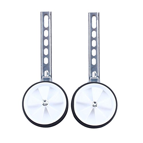 Ruedas de Entrenamiento Estabilizadores de Bicicleta duraderos para ni?os Blancos Ajustables 12-20", Accesorio Bicicletas para ni?os