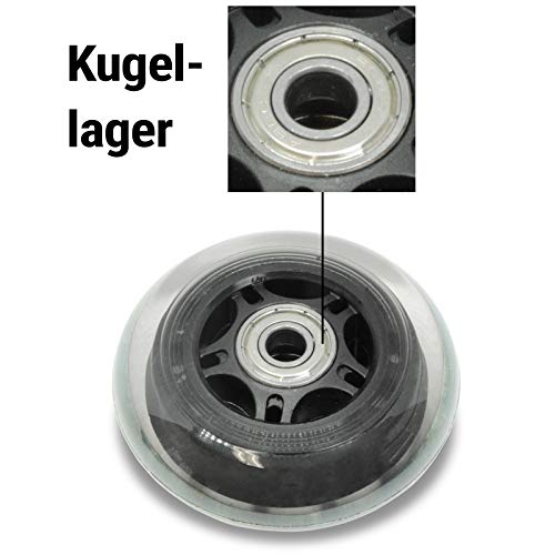 Ruedas para silla de oficina (5 unidades, goma, 10 mm x 22 mm, deslizamiento líquido, muy silencioso, sin arañazos (5 unidades)