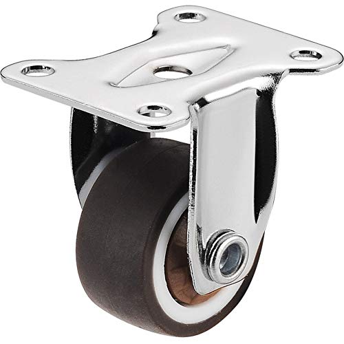 Ruedas pequeñas de 25 mm con tornillos Ruedas de servicio pesado Rueda giratoria Ruedas de goma para muebles Carro de mesa Silla de oficina Ruedas de ruedas