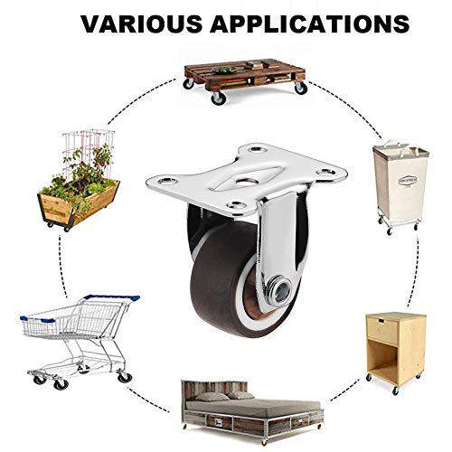 Ruedas pequeñas de 25 mm con tornillos Ruedas de servicio pesado Rueda giratoria Ruedas de goma para muebles Carro de mesa Silla de oficina Ruedas de ruedas