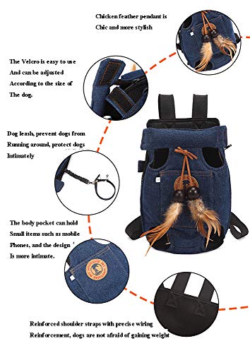 Ruilin Fore Leg Pet Carrier Front Chest Mochila, Pet Cat Puppy Bolso Holder Bag Sling Outdoor