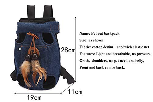 Ruilin Fore Leg Pet Carrier Front Chest Mochila, Pet Cat Puppy Bolso Holder Bag Sling Outdoor