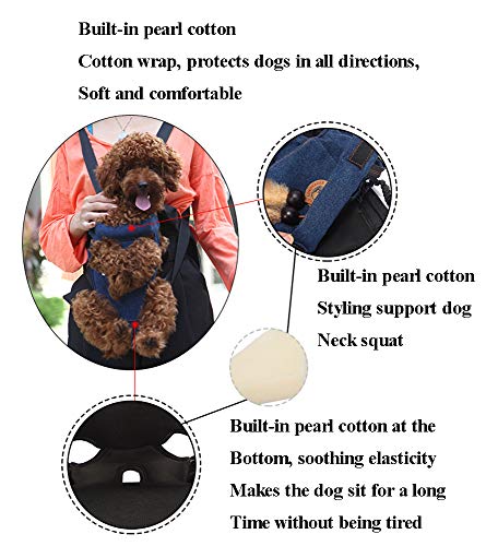 Ruilin Fore Leg Pet Carrier Front Chest Mochila, Pet Cat Puppy Bolso Holder Bag Sling Outdoor