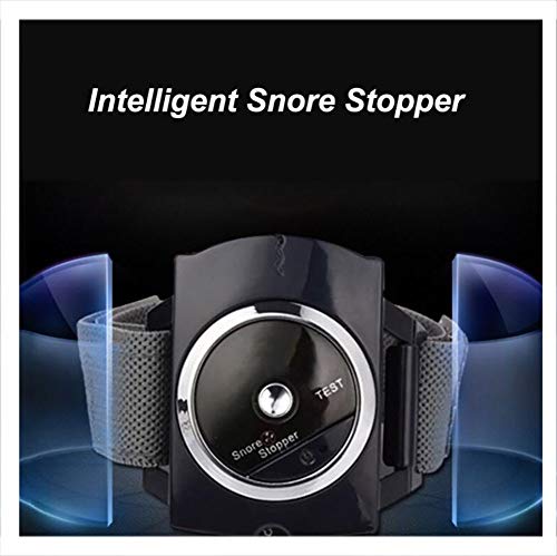 RUIMI Anti Ronquido Dispositivo Correa,EléCtrica Dispositivos Antirronquidos Pare el Ronquido Pulsera Solución Efectiva Sensor BiorretroalimentacióN,for Dormir Mejor Dormi,Negro