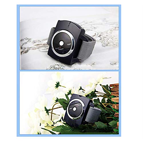 RUIMI Anti Ronquido Dispositivo Correa,EléCtrica Dispositivos Antirronquidos Pare el Ronquido Pulsera Solución Efectiva Sensor BiorretroalimentacióN,for Dormir Mejor Dormi,Negro