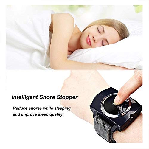 RUIMI Correa de Pulsera Antirronquidos,Silenciador Anti Pulsera de La Correa de La Parada Dispositivo Profesional Dormir Cómodo Sensor de Biorretroalimentación,for Hombres Mujeres