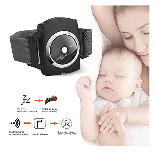 RUIMI Correa de Pulsera Antirronquidos,Silenciador Anti Pulsera de La Correa de La Parada Dispositivo Profesional Dormir Cómodo Sensor de Biorretroalimentación,for Hombres Mujeres