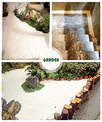 Ruiuzioong Pebbles grava pulida, piedras de colores mixtos pulidas naturales, pequeñas piedras decorativas de río (blanco-32 oz)