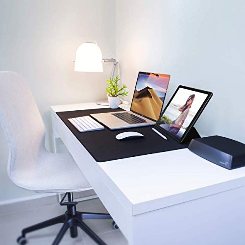 RuoCherg Alfombrilla para Ratón,800 x400mm Ultra Fino Antideslizante e Impermeable Alfombrilla para Escritorio del Cuero de la PU Super-Portátil Alfombrilla con Doble Cara