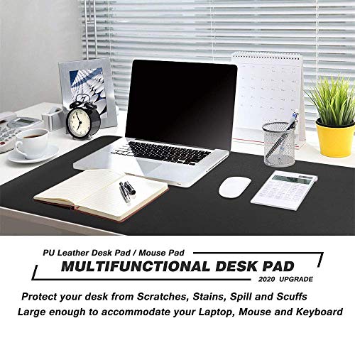 RuoCherg Alfombrilla para Ratón,800 x400mm Ultra Fino Antideslizante e Impermeable Alfombrilla para Escritorio del Cuero de la PU Super-Portátil Alfombrilla con Doble Cara