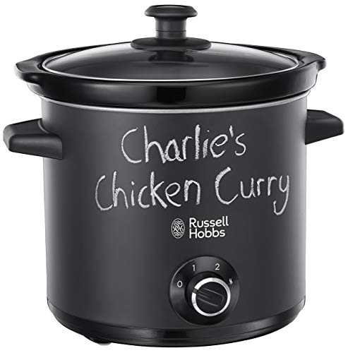 Russell Hobbs Chalkboard - Olla de Cocción Lenta (Olla Digital, 200 W, Pizarra, Cerámica, Negro, 3,5l) - ref. 24180-56