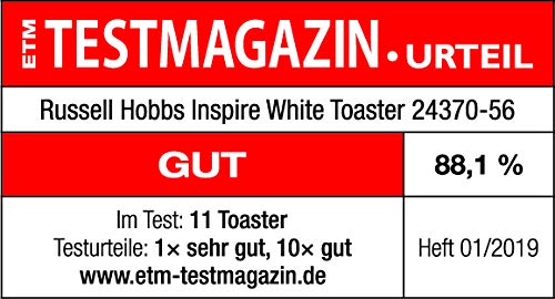 Russell Hobbs Inspire Blanco - Tostadora (Ranuras Anchas, para 2 Rebanadas, Blanco) - ref. 24370-56