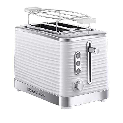 Russell Hobbs Inspire Blanco - Tostadora (Ranuras Anchas, para 2 Rebanadas, Blanco) - ref. 24370-56