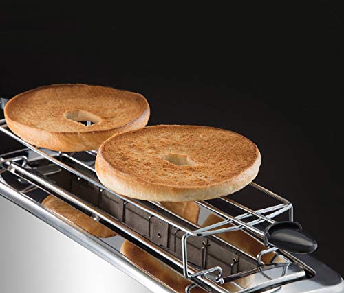 Russell Hobbs Luna- Tostadora (1 Ranura Larga y Ancha, para 2 Rebanadas, Acero Inoxidable y Cobre, Gris) - ref. 24310-56