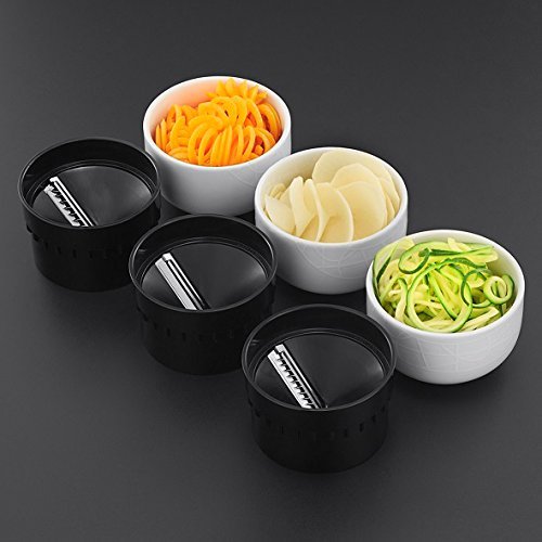 Russell Hobbs Ultimate - Espiralizador de Verduras y Fruta (300 W, Blanco y Gris, 3 Accesorios, sin BPA) - ref. 23810-56