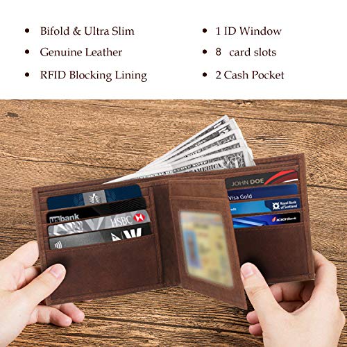 Rustic Town de Primera Calidad Hecha a Mano Cartera Billetera de Cuero Cartera de Cuero Monedero de Cuero Vintage y Estilo Antiguo para Hombres y Mujeres Un Regalo del Artesano Indio.