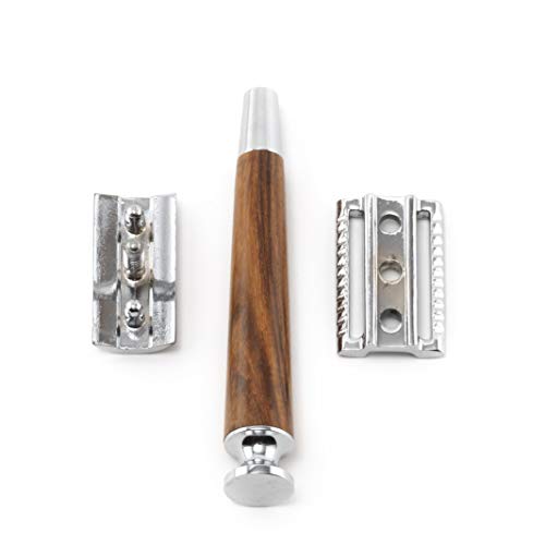 Rusty Bob - Maquinilla de afeitar y cepillo de afeitar hecha de pelo de tejón y el afeitado y cinco hojas de afeitar - Safety Razor - Set 10
